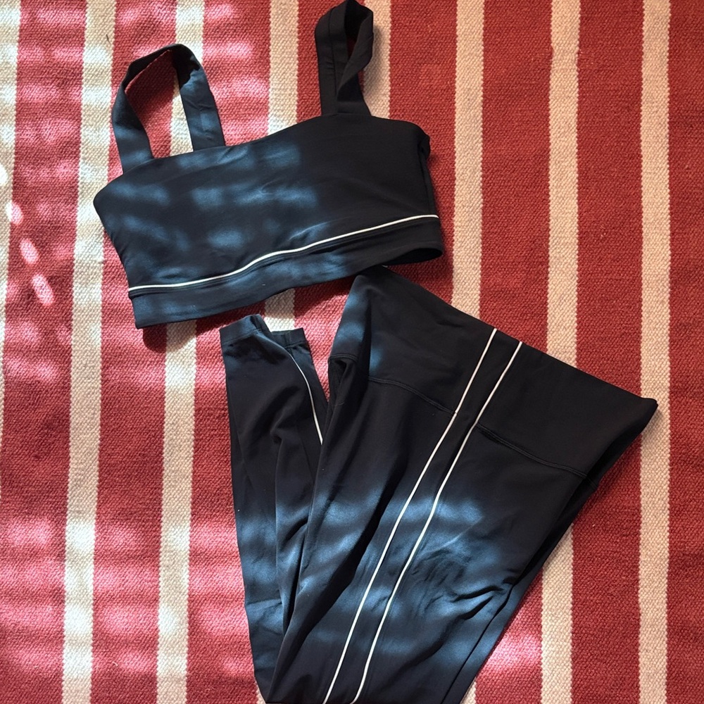 All in motion Black Women's Active Leggings & Sports Bra Set
